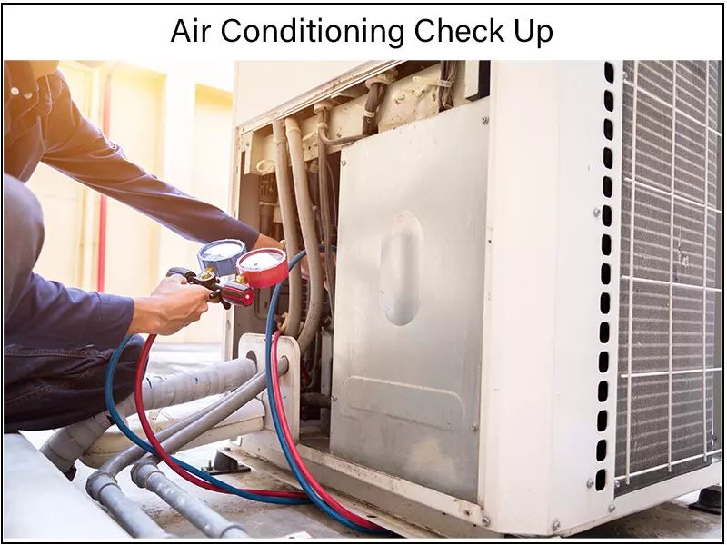 Technician Checking The AC for Summer