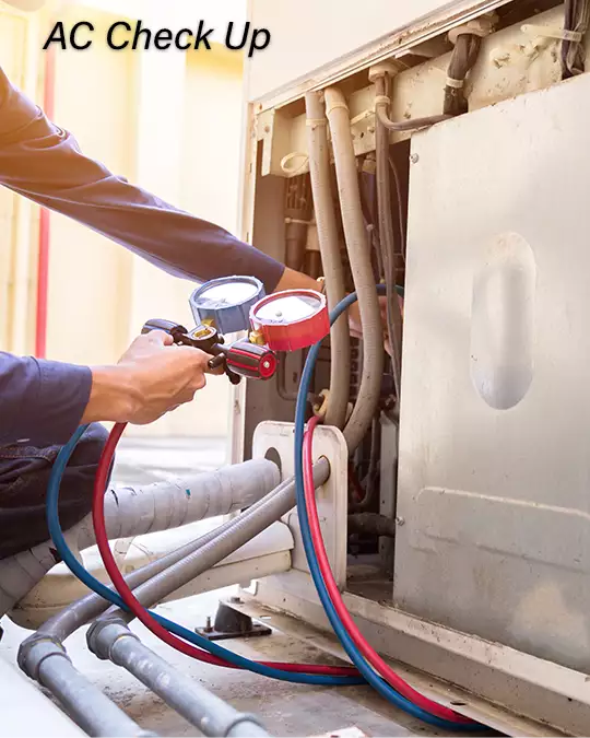 Technician Checking The AC for Summer