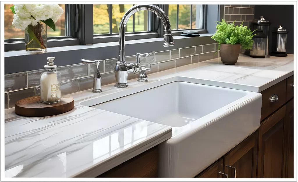 Undermount Farmhouse White Cast Iron Sink