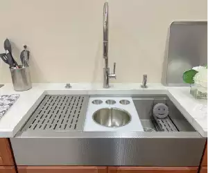 Hand made in America Rachiele® Custom Stainless Steel Square Sink