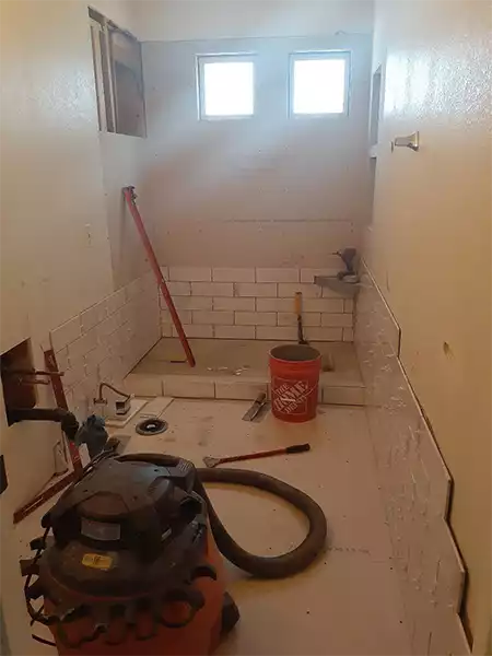 Finished Look of New Tiled Shower