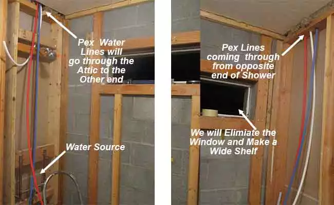New Pex Pipes through the Ceiling