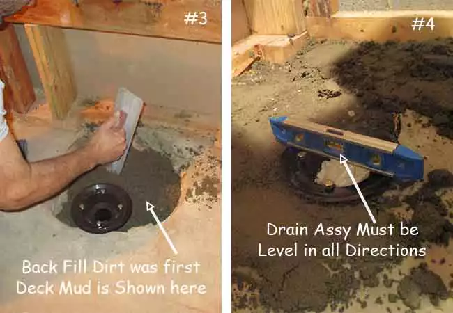Back Fill the Hole for the Drain Pipe after Setting the Drain Assembly