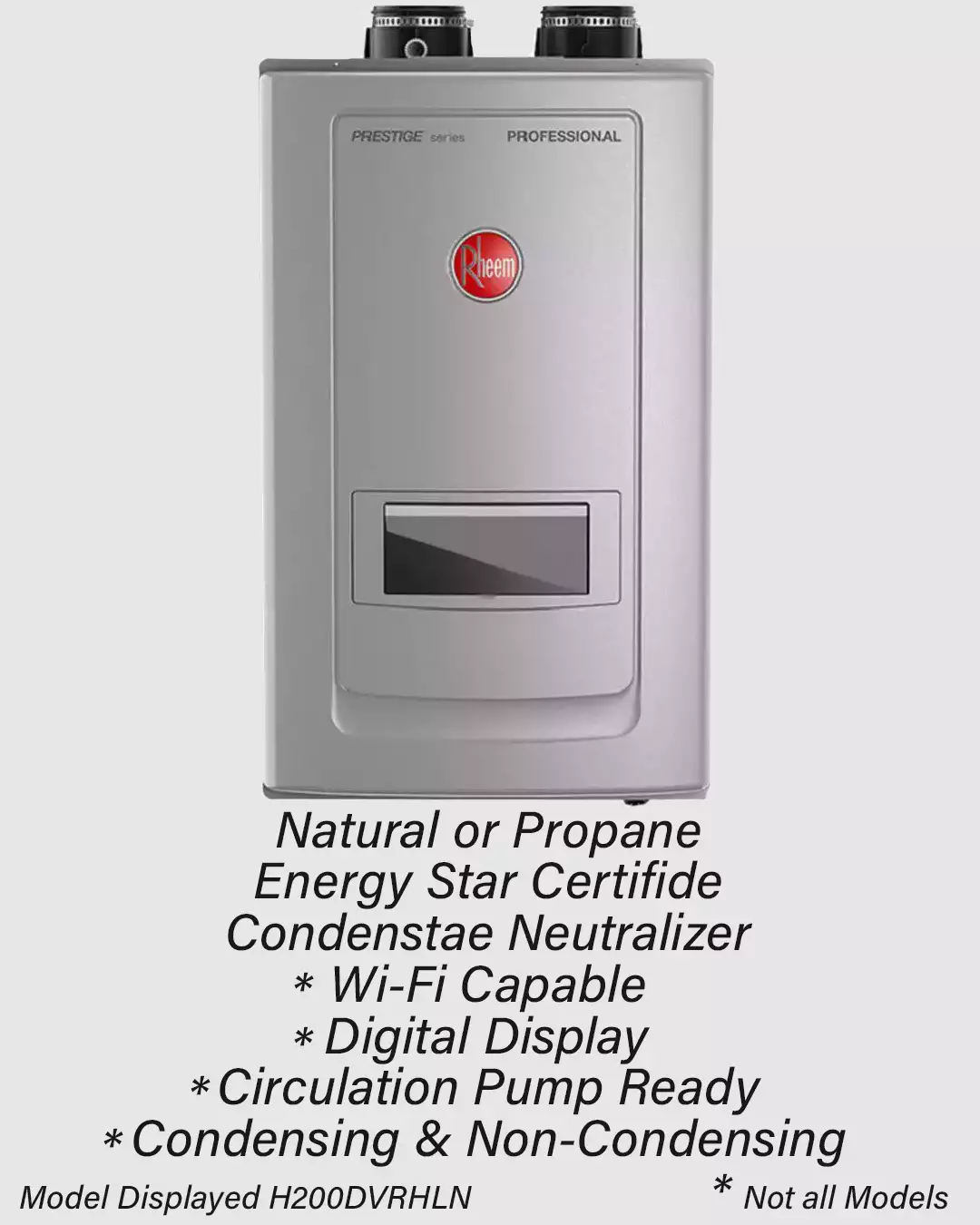 Rheem Tankless Water Heater ECOH200DVRHLN