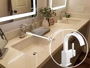 Vanity Counter Top with Special Faucets